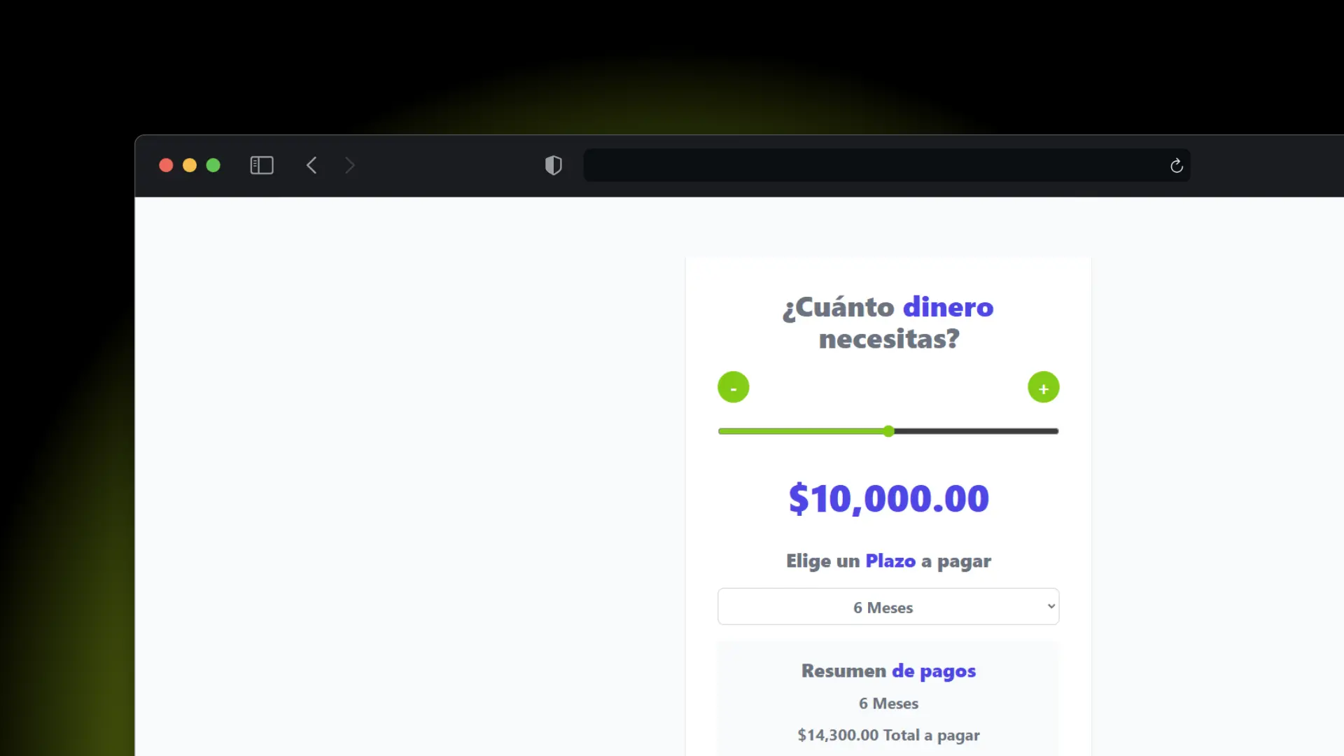 Cotizador de Préstamos